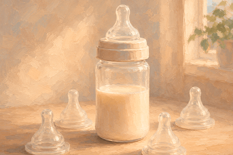 Do you need to change the bottle teat depending on the baby's age?